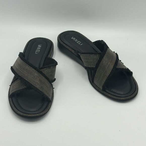 Vaneli Bogie Slides Size 10N Black Canvas NIB - Picture 6 of 14